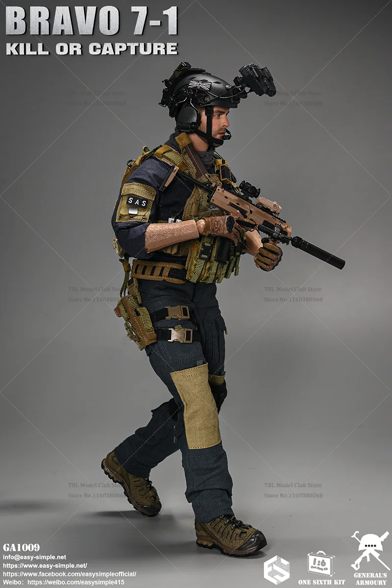Escala 1/6, tema de asuntos militares, servicio aéreo especial, conjunto completo de figura de acción de soldado de 12 pulgadas, disponible, fácil y simple GA1009 BRAVO7-1