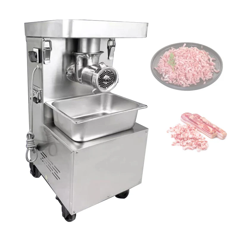 400kg/HStainless Steel Meat Grinder Commercial High-Power Multi-Function Powerful Large-Scale Frozen Chicken Rack Meat Mincer