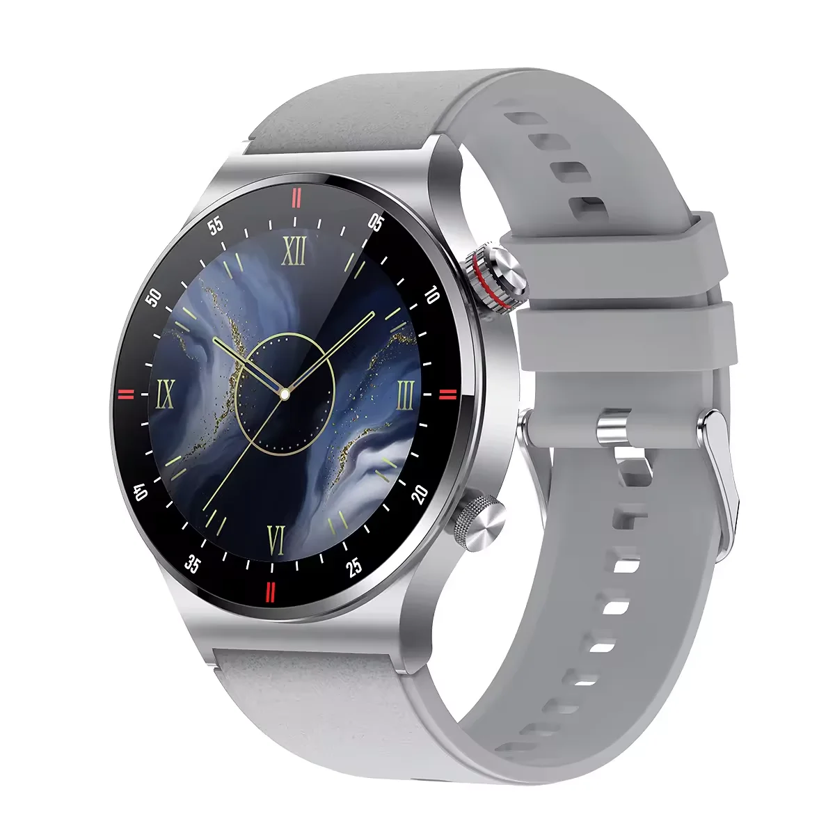 2025 الرجال Smartwatch الفولاذ المقاوم للصدأ الصحة الذكية BT دعوة مقاوم للماء 1.28 "شاشة مستديرة NFC ساعة ذكية QW33