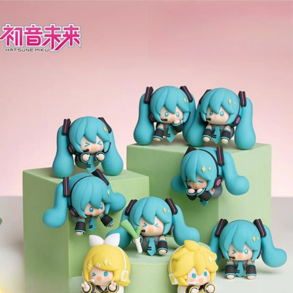 Genuine Original Hatsune Miku Fingertip Doll Magnetic Stickers Official Licensed Small Ornaments Refrigerator Stickers Blind Box