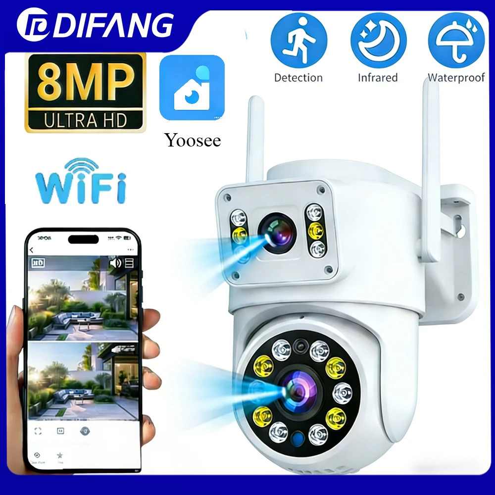 Yoosee Mini Camera  Security Protection Home Surveillance Night Vision CCTV IP Camera Yoosee Onvif Security Cam Dual Screen