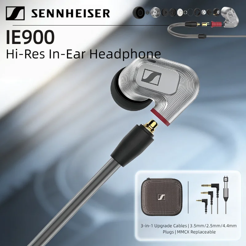 

Audiophile Sennheiser IE900 Hi-Fi In-Ear Headphones Original Flagship Detachable Wired Earbuds Hi-Res Audio Monitor IE 900