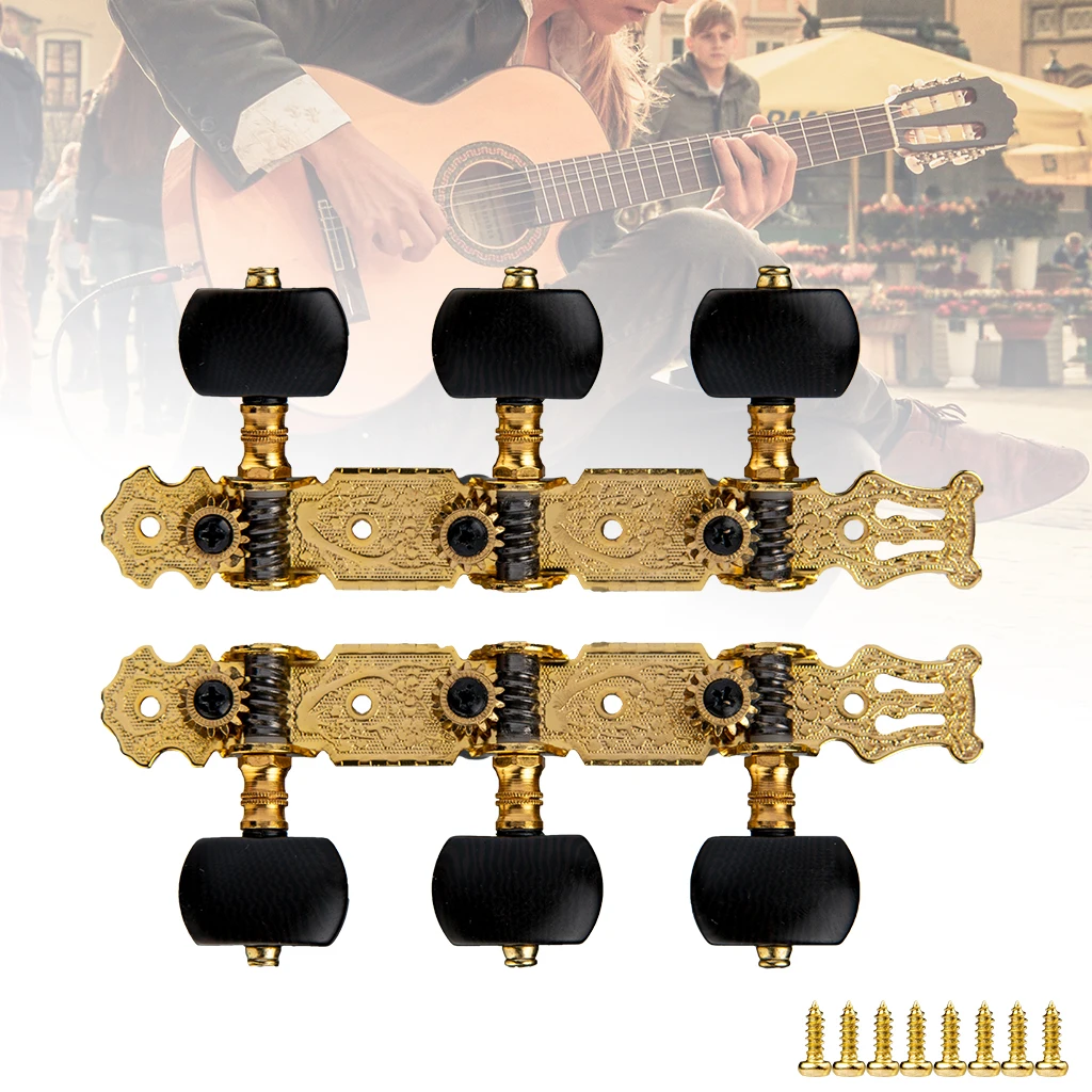 Alice AO-020V3P(N) Guitar Accessories Tuning Pegs Open Guitarra Machine Heads Classical Guitar String Tuning Key Peg W/Screws - Image 5