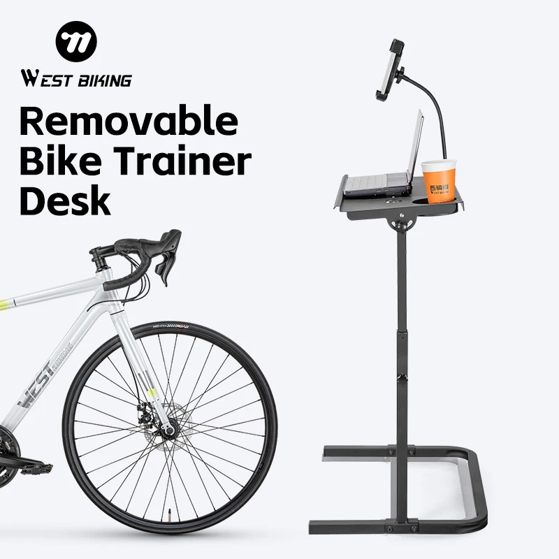 

WEST BIKING Крытый велосипедный стол Регулируемая высота Велосипедная подставка для ноутбука Нескользящая поверхность Портативный велосипедный тренер Фитнес-стол