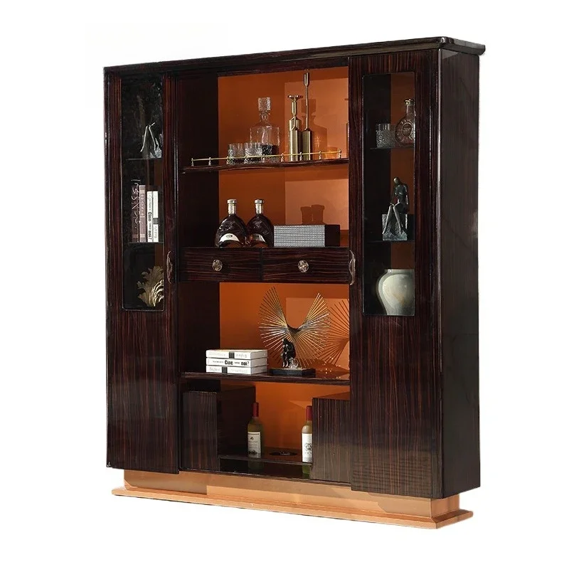 Light luxury wine cabinet, post-modern luxury villa locker, creative and simple display cabinet