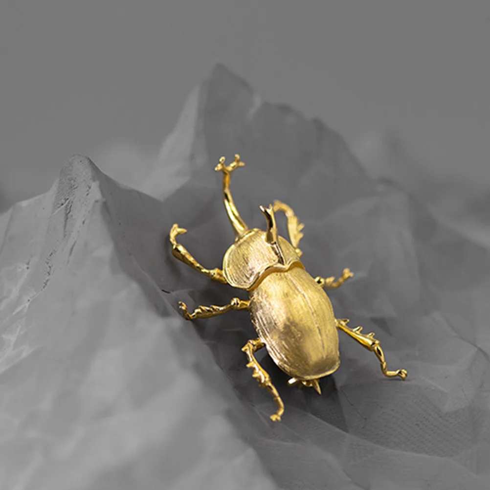 12 Pcs Gold Insect Toy Mini Insects Modeling Toys Animals Simulated Models for Toddlers Realistic Decor Micro-landscape