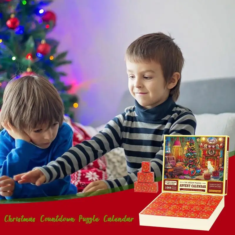 Christmas 24 Days Countdown Calendar Puzzle Christmas Advent Jigsaw Puzzles 1000pcs Countdown To Christmas Puzzle Christmas