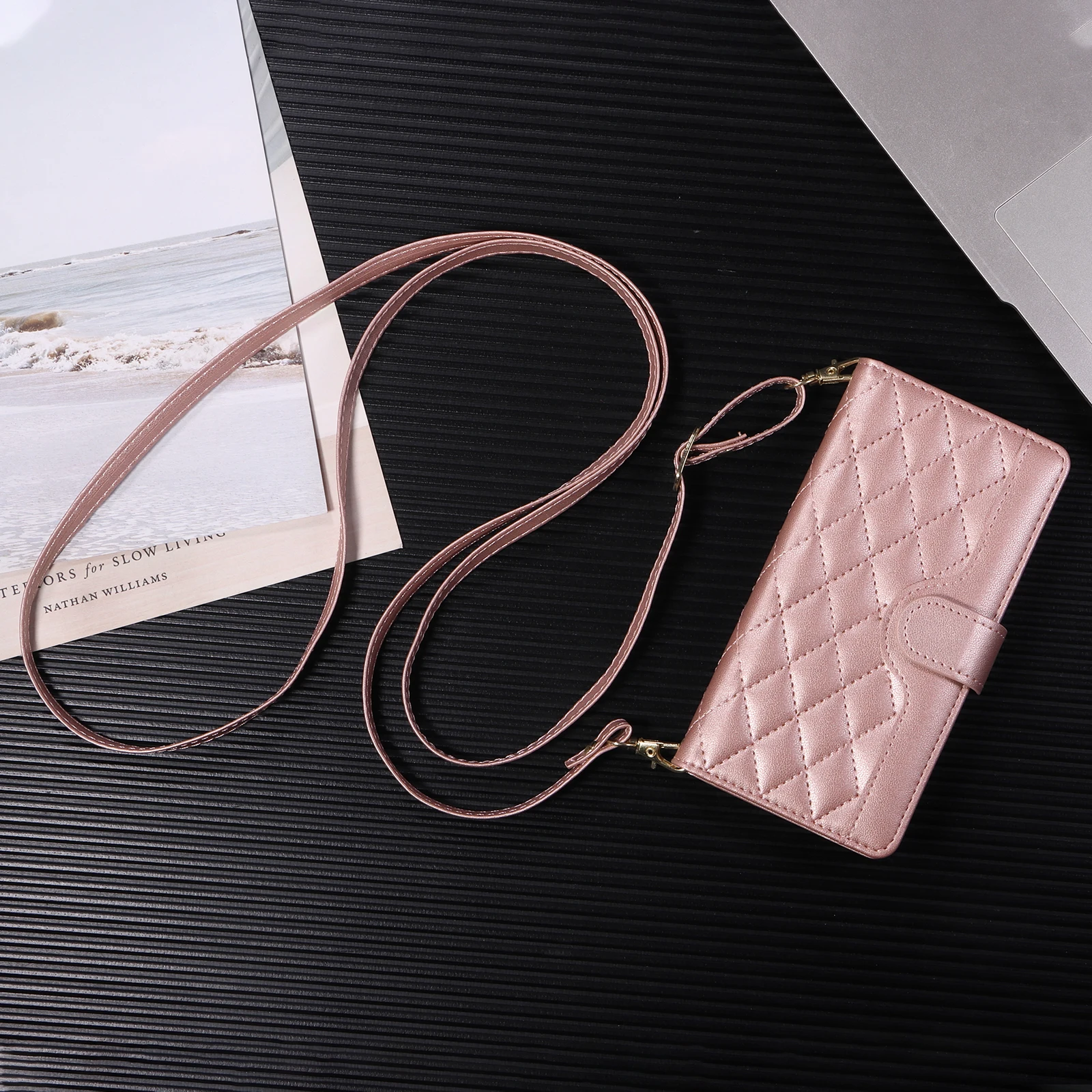 

Lanyard Leather Wallet Card Phone Case for Motorola Edge 50 Ultra Pro 40 NEO G85 G84 G14 G73 G34 G24 Crossbody Flip Stand Cover