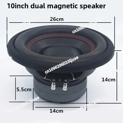 صوت السيارة 10 بوصة 12 بوصة مكبر صوت ثقيل مكبر صوت مزدوج ملف صوتي مزدوج مغناطيسي نقي باس سلبي