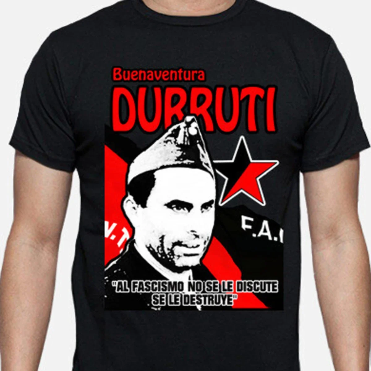 

100% Algodón, De Alta Calidad, De Gran Tamaño, Casual Camiseta Buenaventura Durruti graphic t shirts oversized men clothing tops