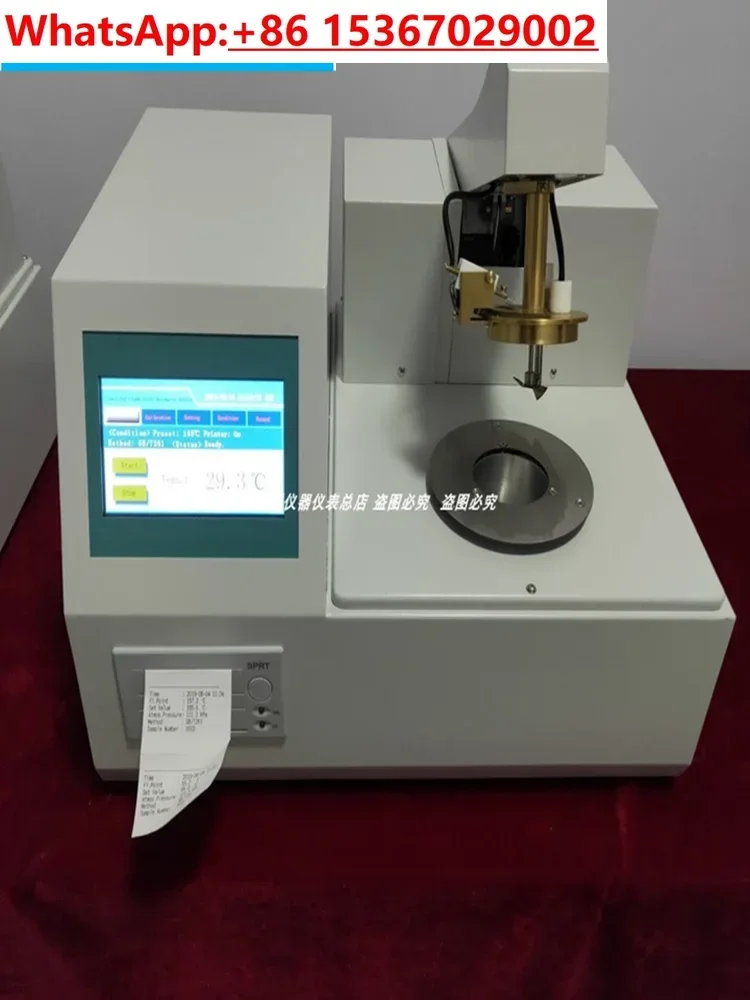 Open and closed flash point tester for  lubricating liquid