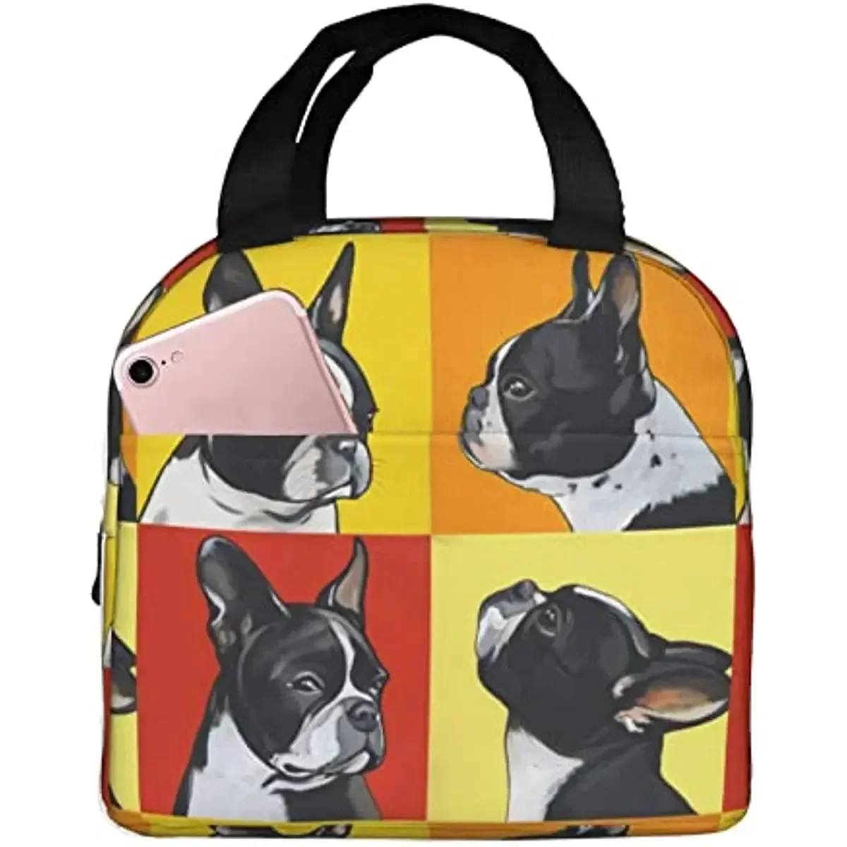 

Cute Pug Portable foil thickened insulation lunch bag Lunch Bag for Women Men Kids, Reusable Lunch Boxes for School Work Travel