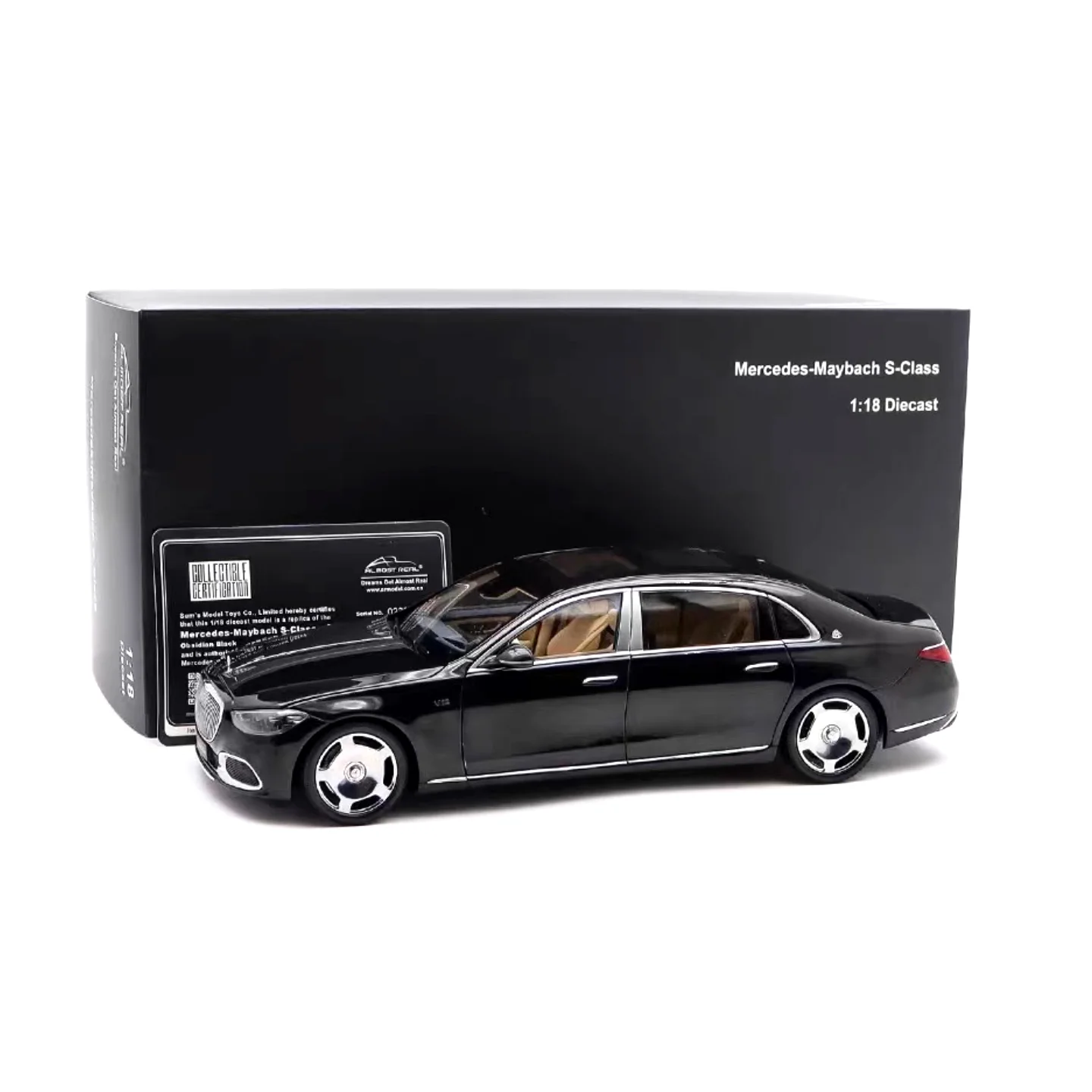 Bijna echte AR 1/18 Mercedes-Maybach S680 S-Klasse gegoten volledig open automodel simulatie legering verzamelauto's jongen speelgoed cadeau