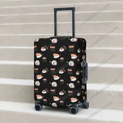 Juste de valise de chat de sushi mignon, animal japonais drôle, dessin animé, affaires, vol, Stretch, étui de protection de bagage