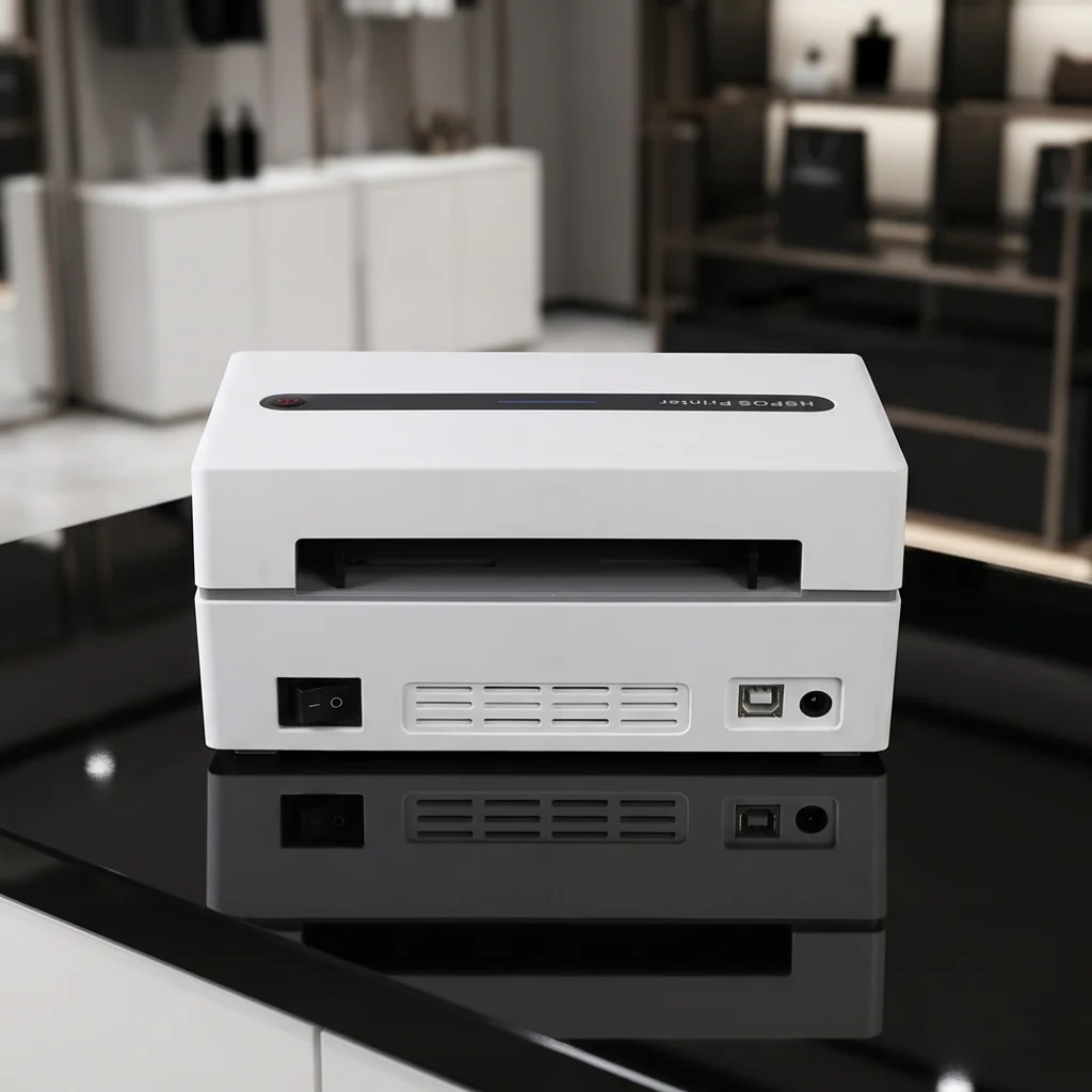 HSPOS K38 4 Inch Thermal Label Printer 108mm 180mm/s USB BT ZPL TSPL 42.5-110mm Paper for Shipping Label POS Retail