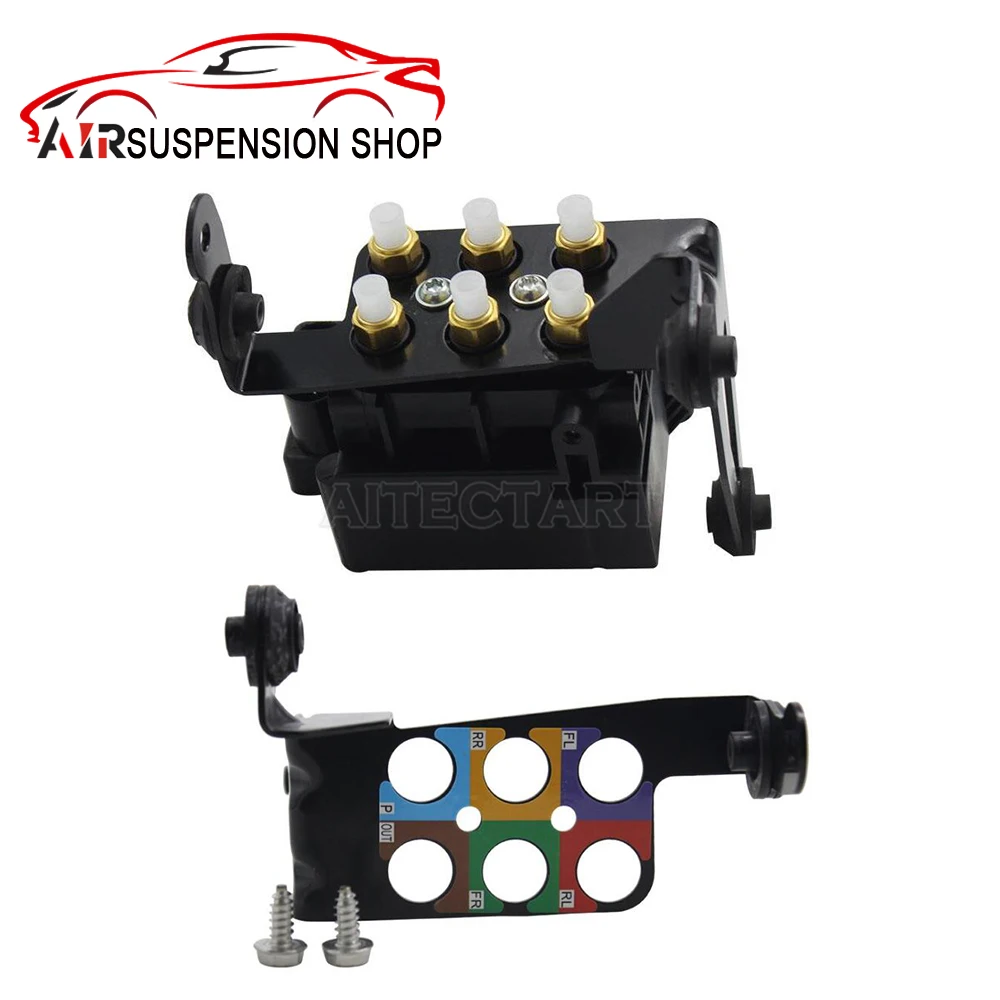 1x For Porsche Panamera 970 2010-2016 Air Suspension Solenoid Valve Block With Bracket OEM 97035815111 Air Pump Car Accessories