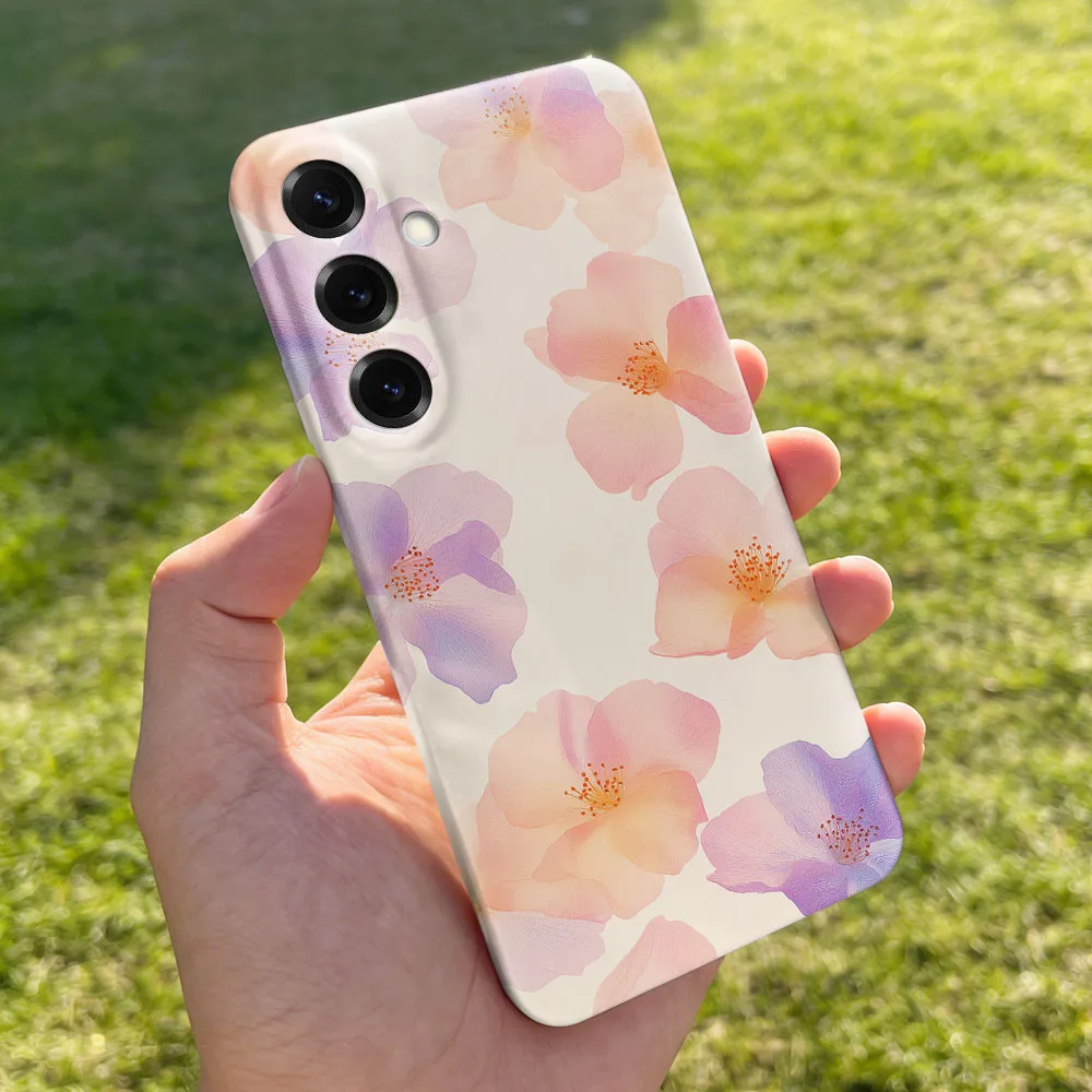 Phone Case For Samsung S26 S25 S24 S23 S22 Plus S21 Ultra Edge S23 S24 S25 FE Fresh Spring Floral Hard PC Shockproof Back Cover - view 4