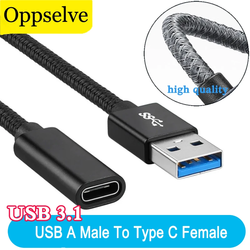 USB 3.1 Type C Female to USB A Male Cable Convertor For U Disk Mouse 10Gbps USB-C OTG Adapter For Macbook Xiaomi 12 Smartphone