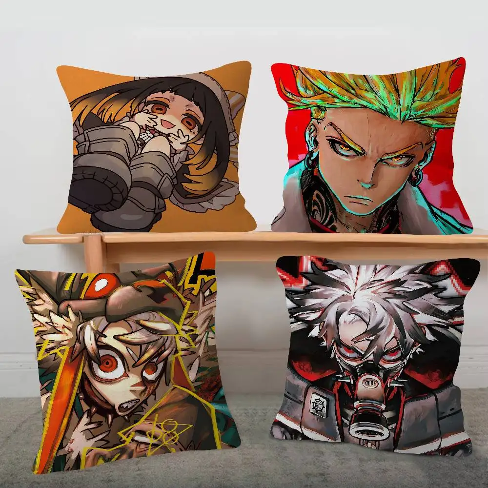 Anime Gachiakuta Cute Cartoon L Game Cushion Cover Pillowcase Upholstery Sofa Throw Pillow Home Decor Pillowcas