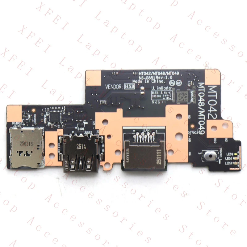D  5C51R91740 New USB RJ45 Lan SIM Reader IO Board For ThinkPad T14 P14s Gen 6