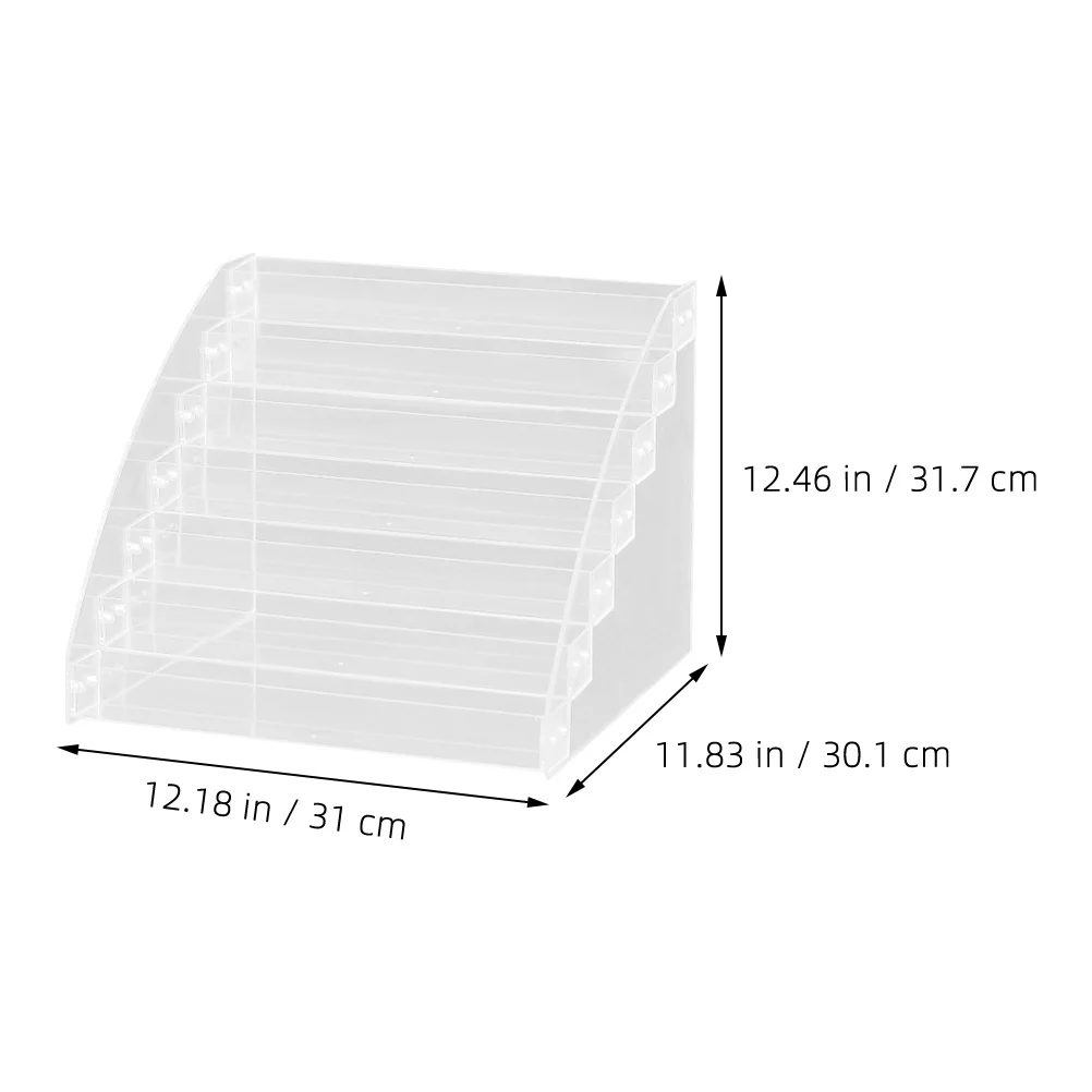 Organisateur de vernis à ongles à 7 niveaux, support de rangement en acrylique, présentoir pour laque à ongles, rouge à lèvres, vanité, Solution d'organisation de bureau