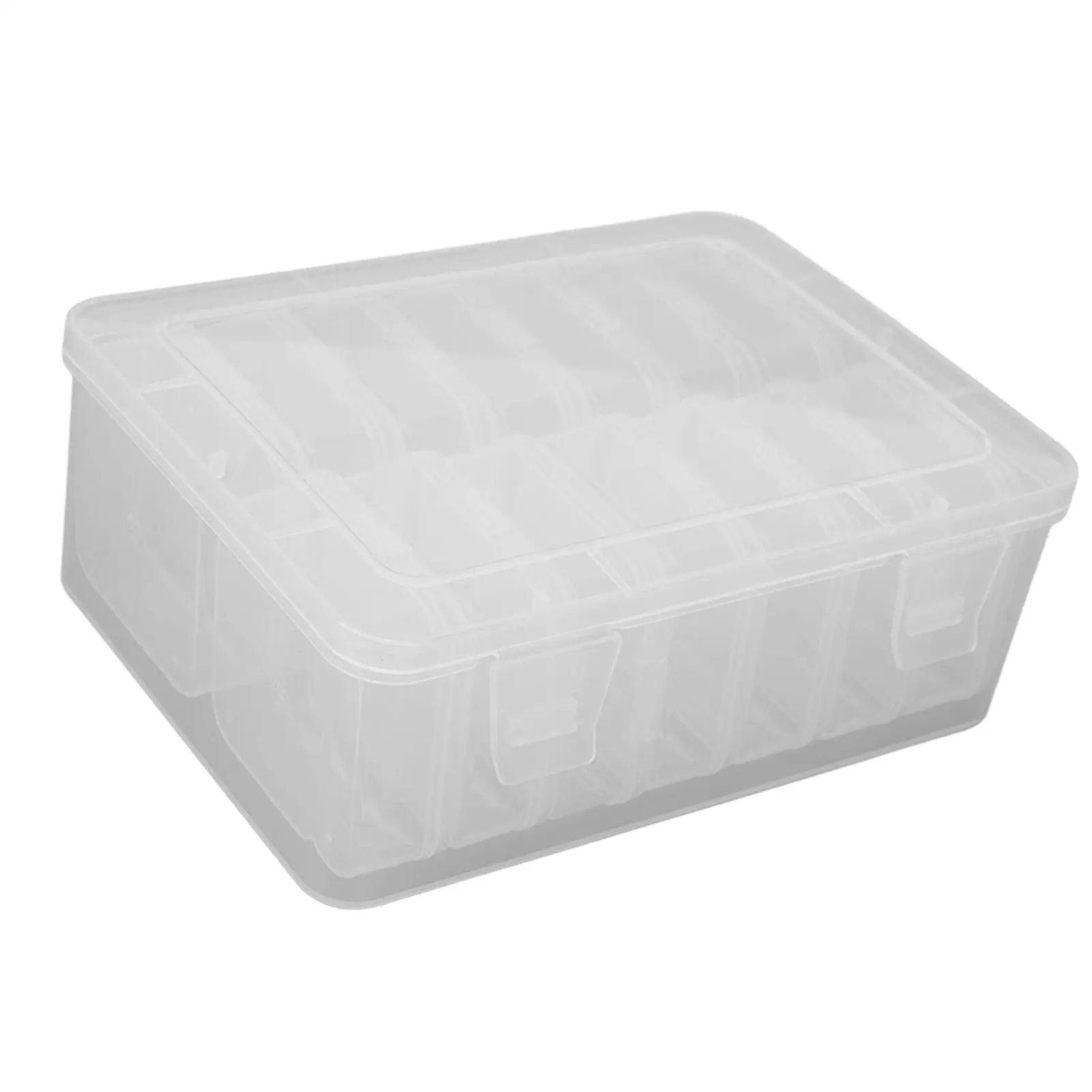 Boîte de rangement transparente pour éponge de beauté, houppette de poudre, 14 petites boîtes pour l'artisanat, les perles et pour un usage quotidien