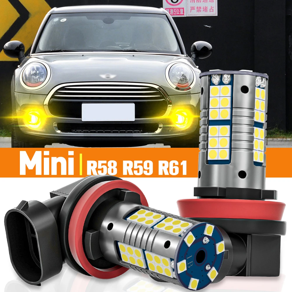 2 uds luz antiniebla LED para Mini Cooper Coupe R58 Paceman R61 Roadster R59 2011 2012 2013 2014 2015 2016 accesorios lámpara Canbus