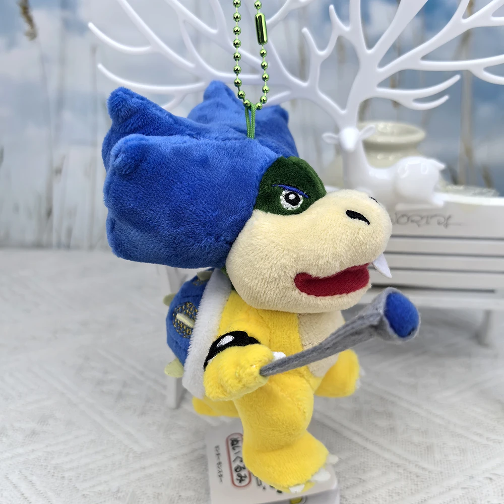 Super Mario Bros. Ludwig Koopa Ciondolo portachiavi con animali di peluche da 4", ciondolo portachiavi con borsa in peluche 3D World Bowser's Fury Odyssey