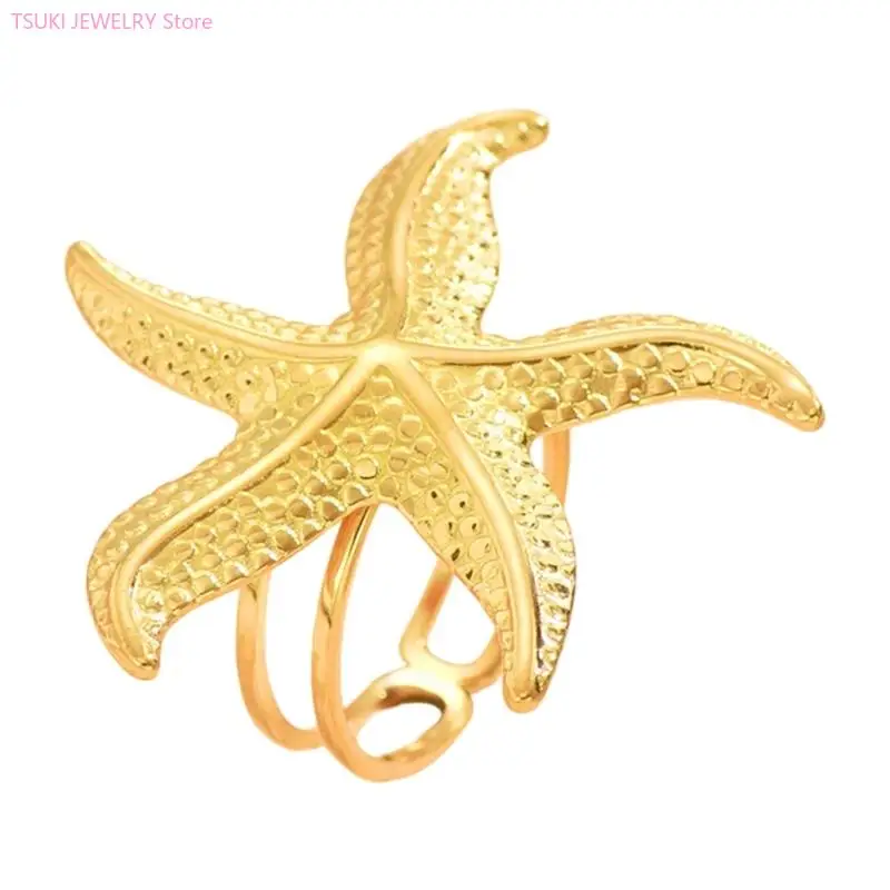 62KE Floral Ring Stainless Steel Finish Long Lasting Evening Wear
