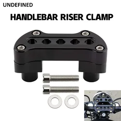 Black Chrome Motorcycle Handlebar Riser Clamp Kits For Harley Softail Low Rider Fat Bob Dyna Street Bob Sportster XL883 XL1200