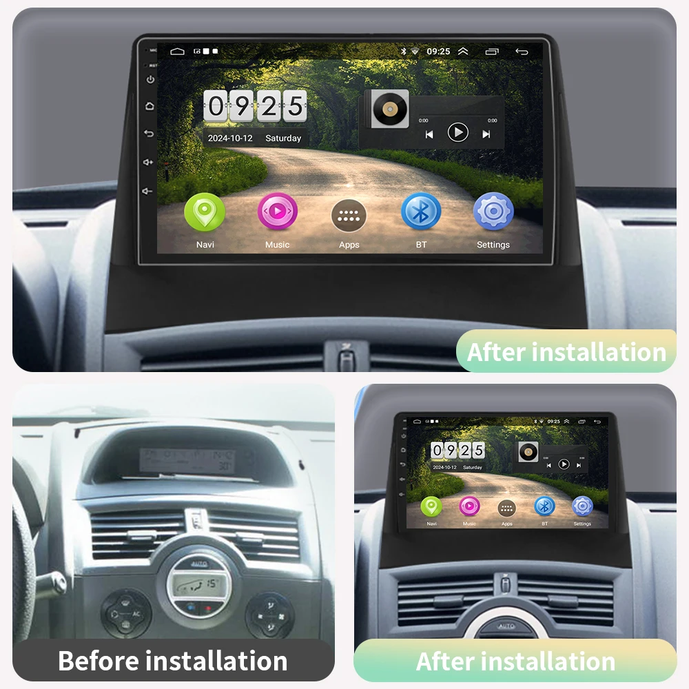 Per Renault Megane 2 2002-2009 Lettore Multimediale Wireless Carplay Android Auto Video DSP Stereo 2 Din Android Autoradio