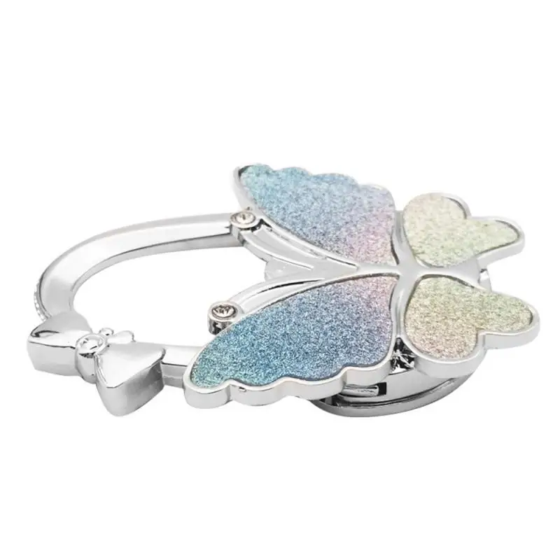 Portable Foldable Fashion Butterfly Purse Bag Table Hook Holder For Student Handbag Hanger For Home Decoration Desk Hook