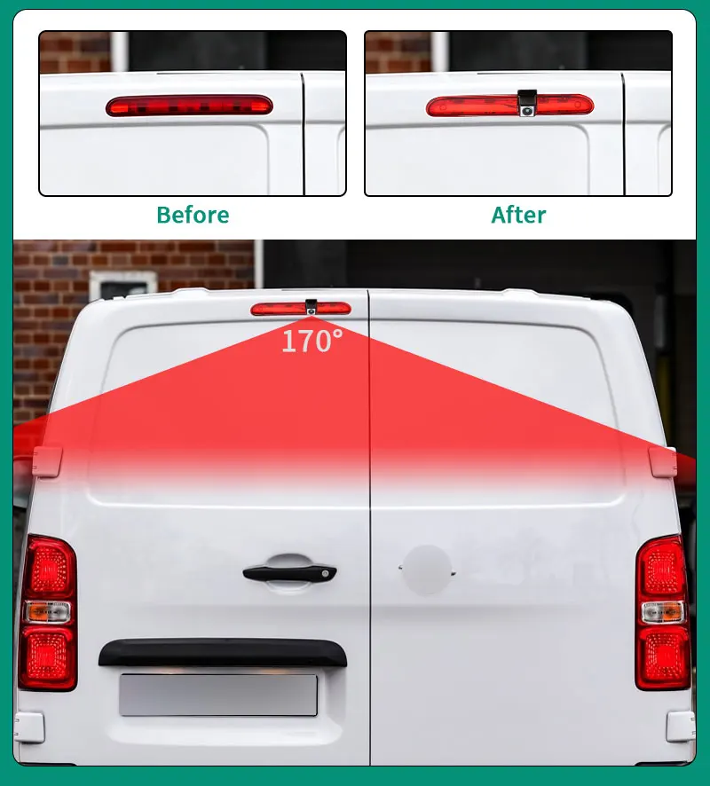 AHD Auto-Bremslichtkamera für Peugeot Expert Traveller, Citroen Dispatch (UK), Jumpy, SpaceTourer, Toyota Proace, Opel Vivaro C – Detail 4