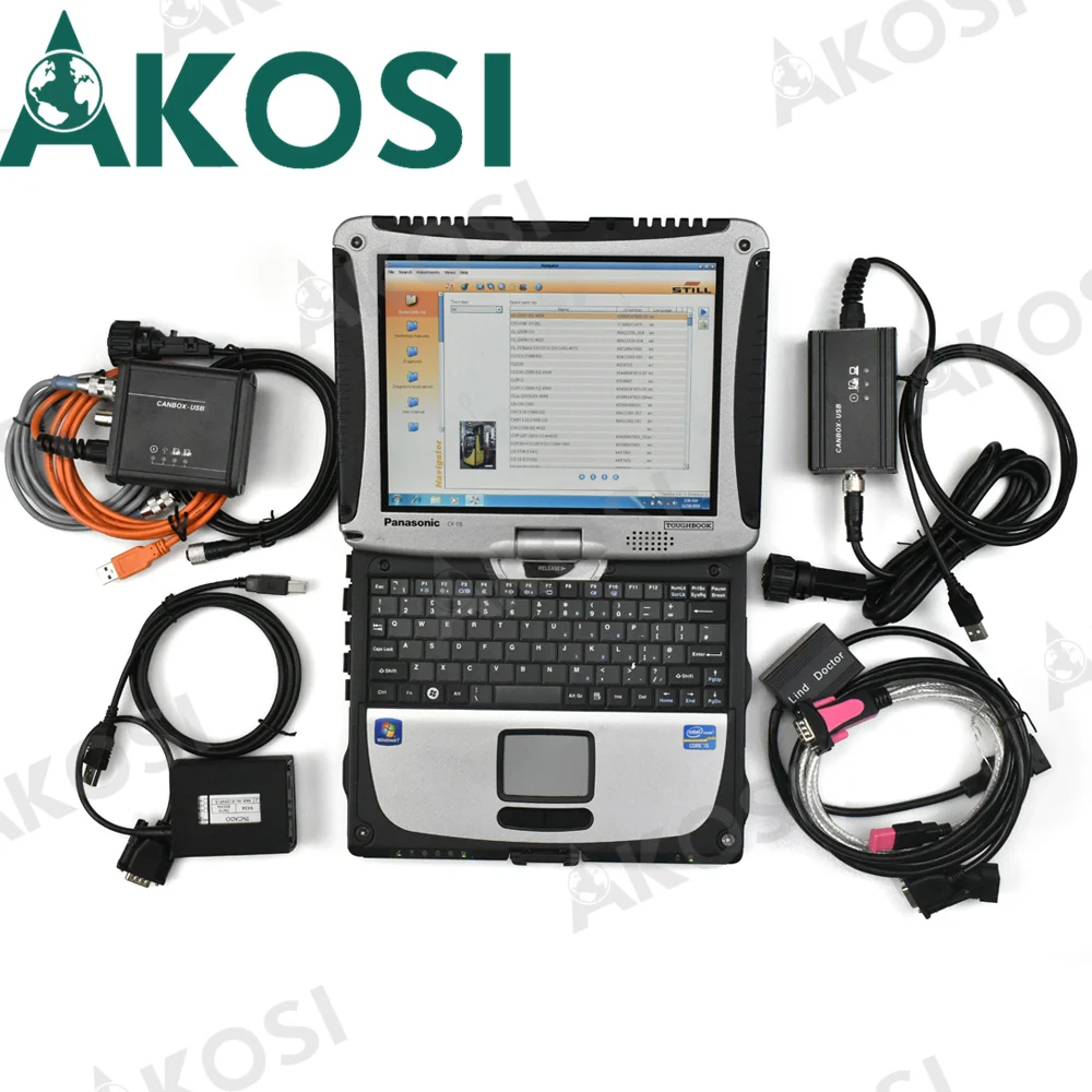 CF19 Laptop +Forklift Full Set for Linde Canbox Doctor Jungheinrich Judit Incado Still canbox Diagnostic Scanner Tools