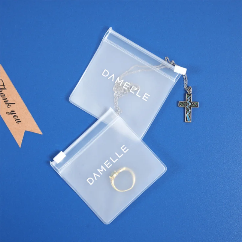 2025customized. small custom frosted plastic zipper bag Packaging Jewelry accessories rings ziplock bag