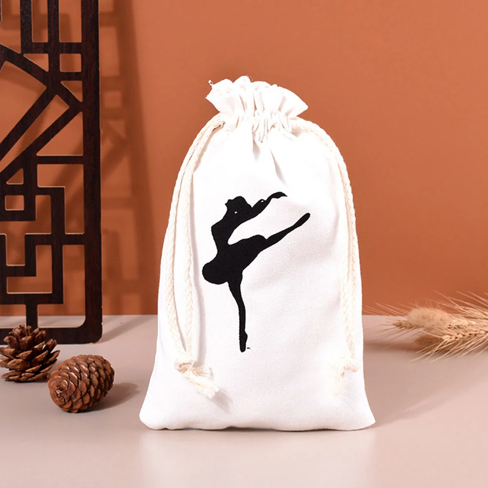 4 Pcs Pouch Canvas Drawstring Ballet Pointe Shoes Storage Bag Dance Accessories Women's for Girls Carrier Bags