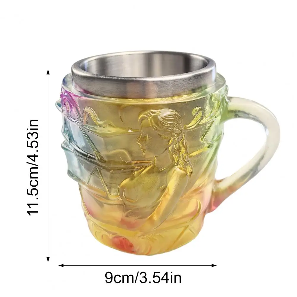 Book Lover Coffee Mug Themed Mug 3d Painted Book Stack Coffee Mug with Ergonomic Handle Spill-resistant Resin Cup for Readers