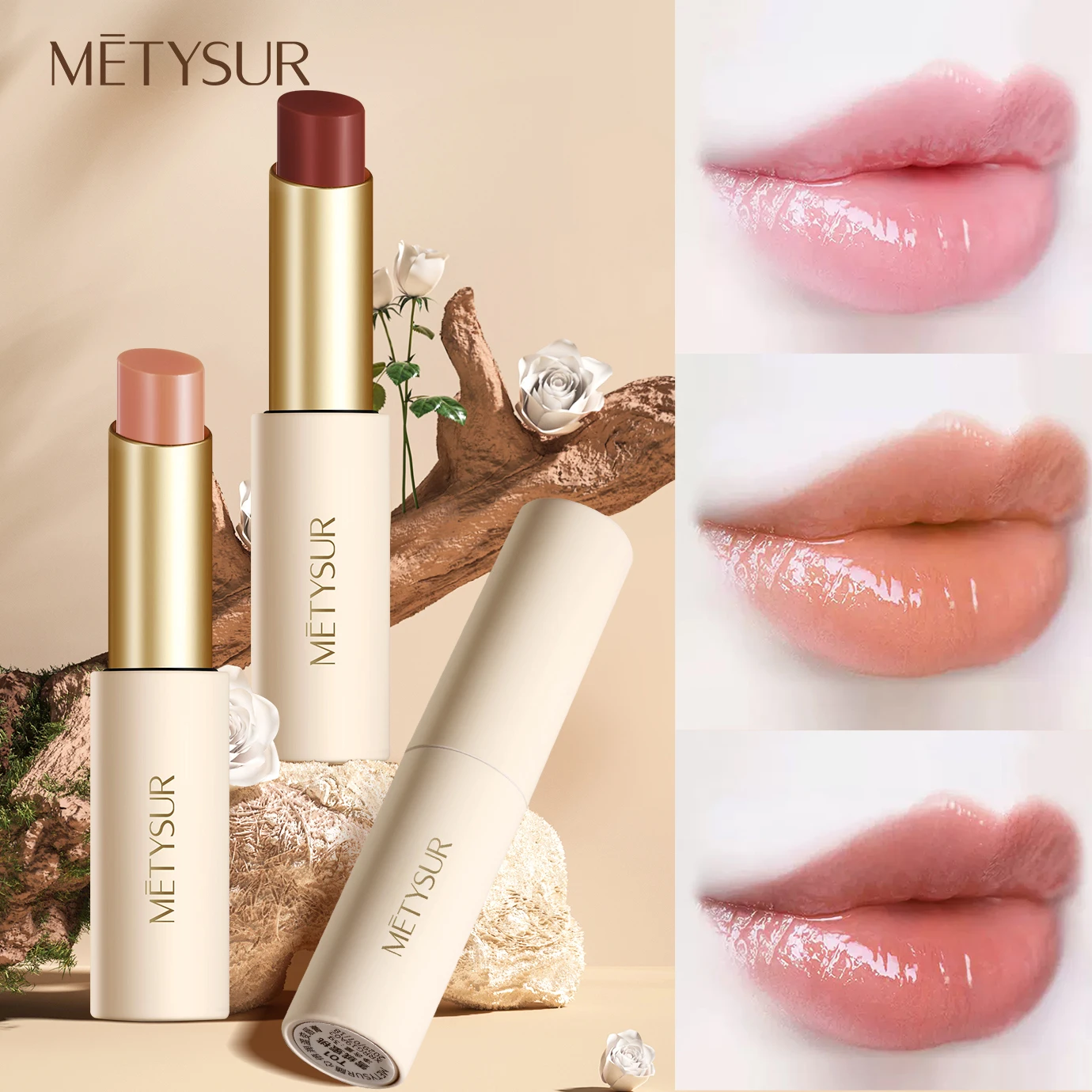 Metysur Phyto Extraet Lipstick Hydraterende en gladde textuur Kleurveranderende lippenbalsem Primer Verminder liplijnen Lipverzorgingsproduct