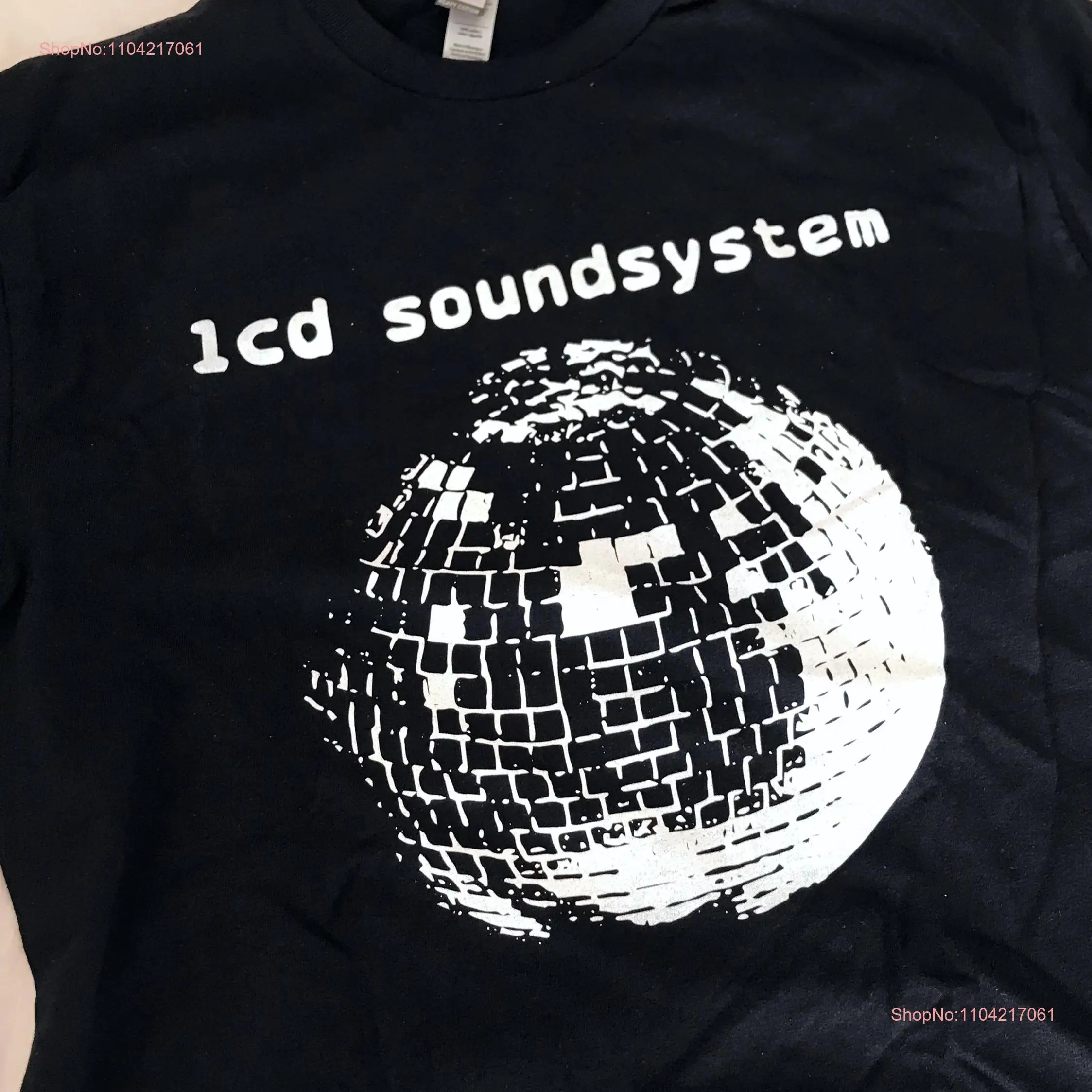 LCD Soundsystem Glitterball Black T Shirt Unworn Store Return Size MEDIUM Free UK Shipping long or short sleeves