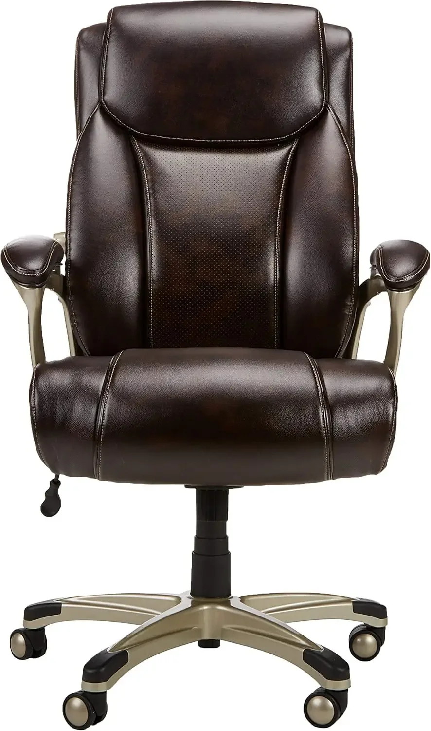 Big & Alto Executivo Computer Desk Chair com apoio lombar, altura ajustável e inclinação, 350 Lb Capacidade, Brown