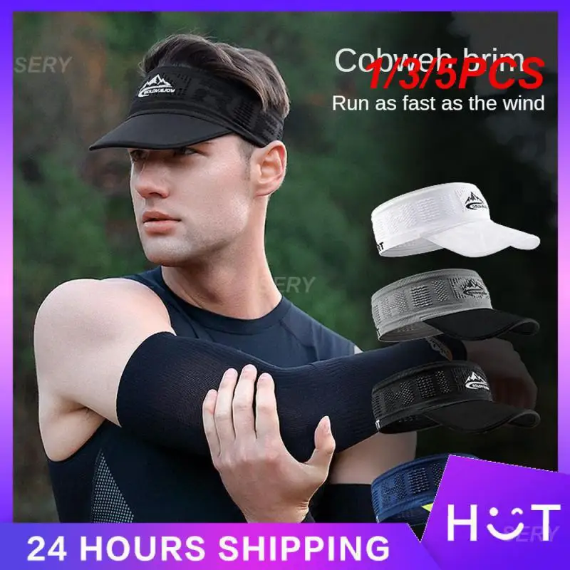 1/3/5PCS Breathable Sports Headband Lightweight Fashion Running Golf Beach Hat Caps Sports Sunscreen Knitted Warmth Stick