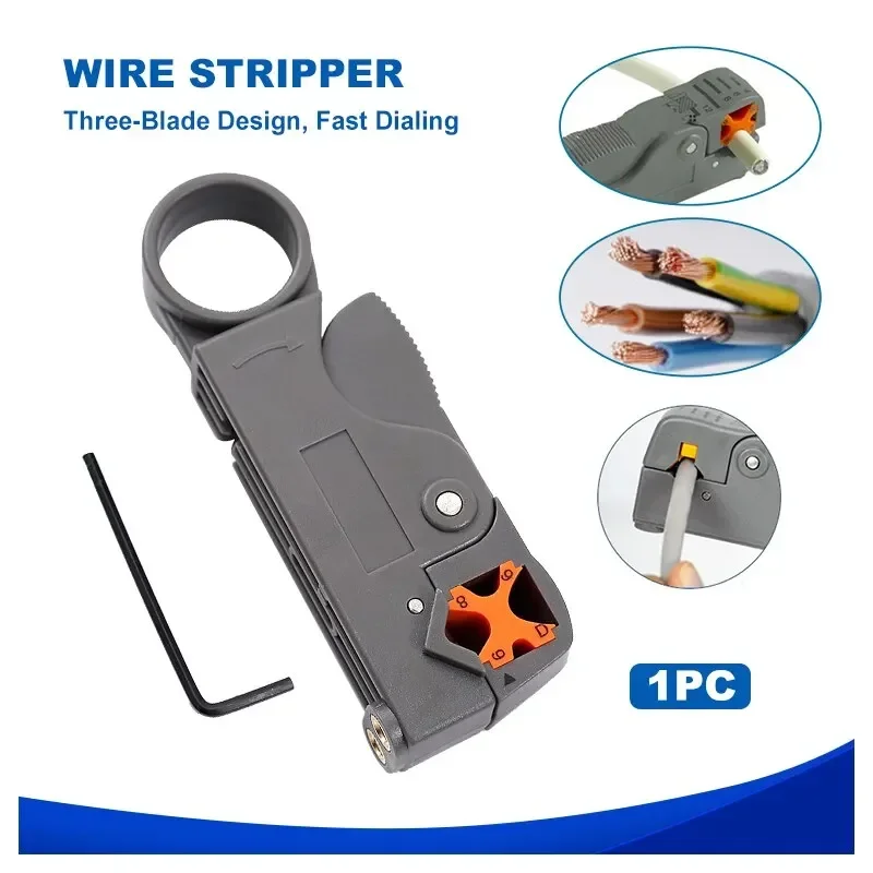 Stainless Steel Stripping Pliers Wire Cable Tools Decrustation Hexagon Wrench Insulated Electrical Straight Accessorie