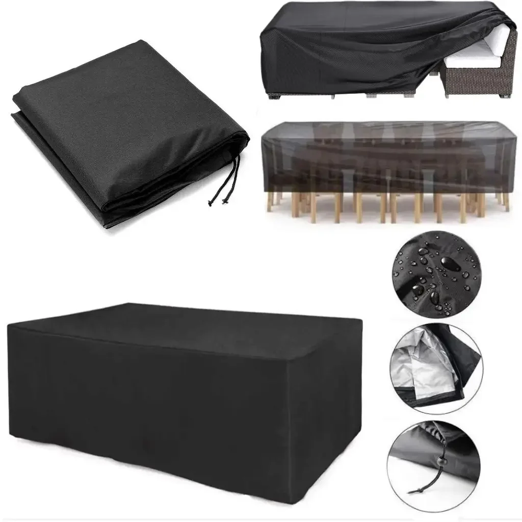 

Outdoor Cover for Garden Furniture,Patio Garden Furniture,Waterproof Chair Cover Sofa Table 210D Oxford Cloth Black Dust Cover