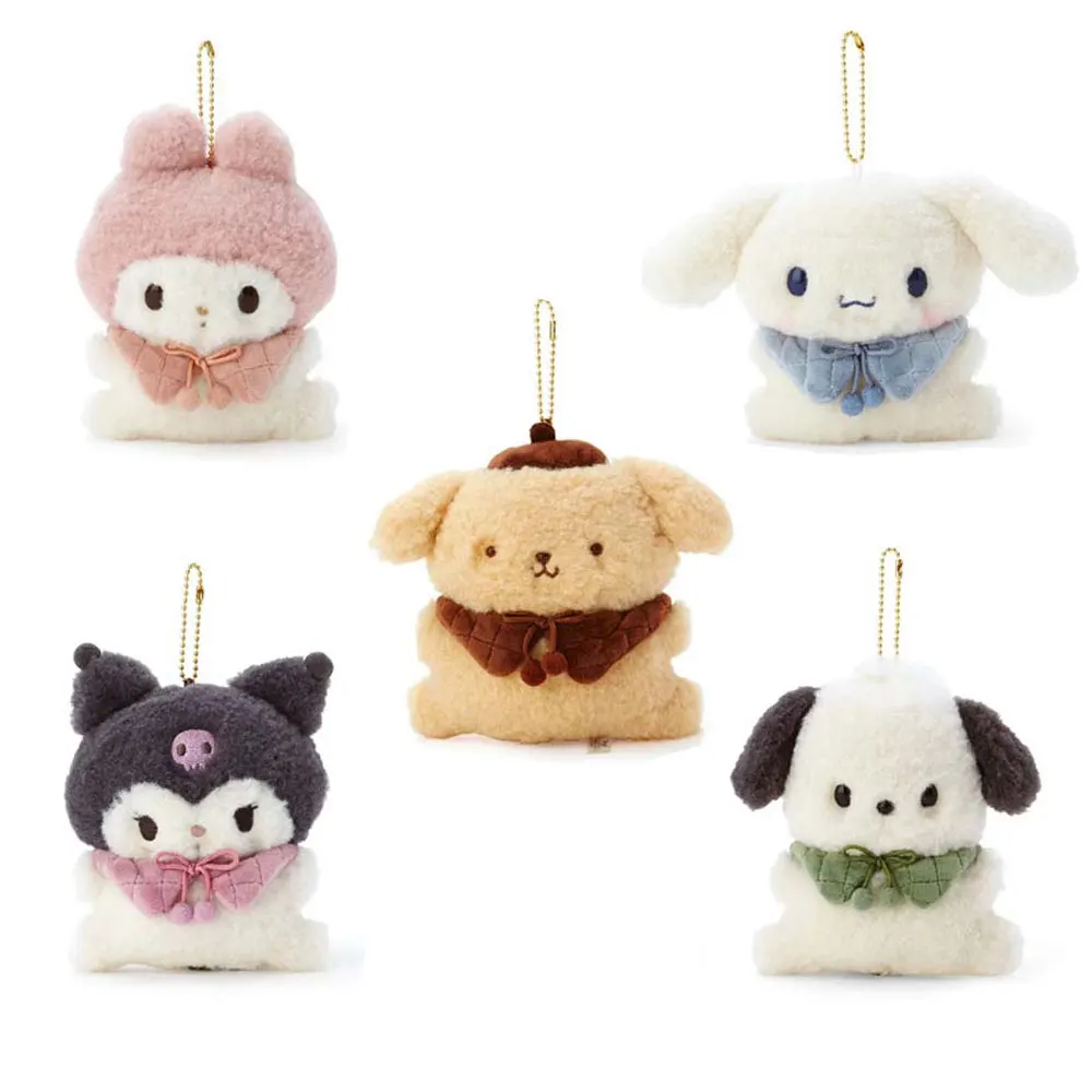 

Kawaii Sanrio Plush Keychains Anime My Melody Kuromi Cinnamoroll Pochacco Soft Stuffed Doll Pendant Cute Cartoon Keyring Gifts