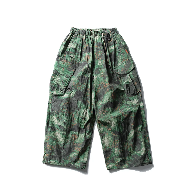 Spring Water-Resistant Quick-Dry Camo Cargo Pants for Men - Trendy Techwear Tactical Cityboy Loose Fit Outdoor Trousers Unisex