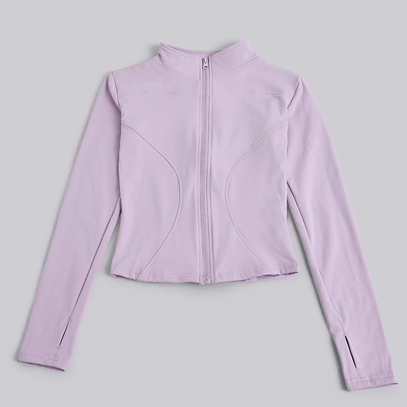 Slim Fit Women Yoga Jacket Full Zip Thumb Hole Stretchy Casual Cycling Top for Streetwear Gym & Everyday Use Combine Jackets Y2k