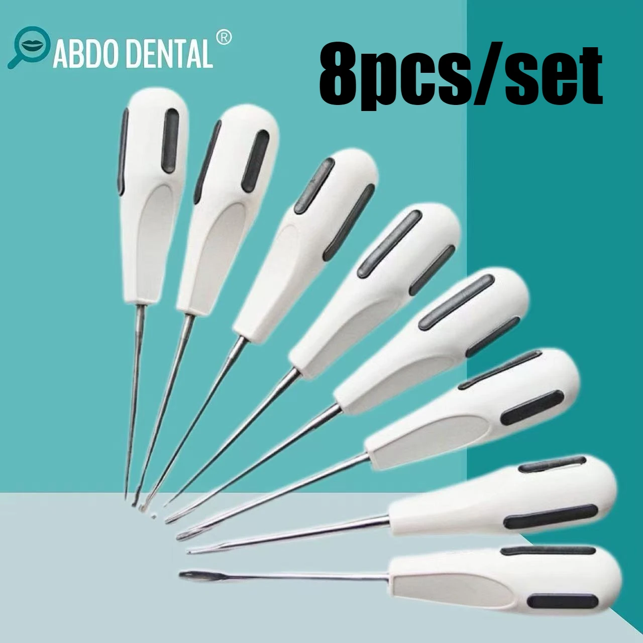 

8pcs/Set Stainless Steel Dental Luxating Lift Curved Root Elevator Dentistry Surgical Screwdriver