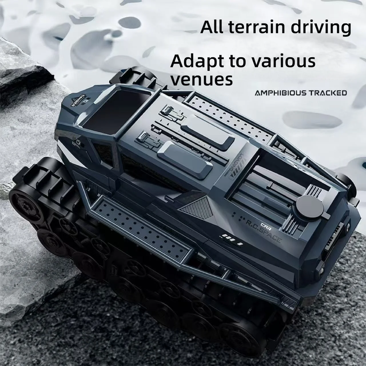 أداة زاحف الصخور برمائية 4WD الأكثر مبيعًا - مركبة Blockbuster للطرق الوعرة مع جهاز تحكم عن بعد لاسلكي 2.4G، كهربائية للأطفال