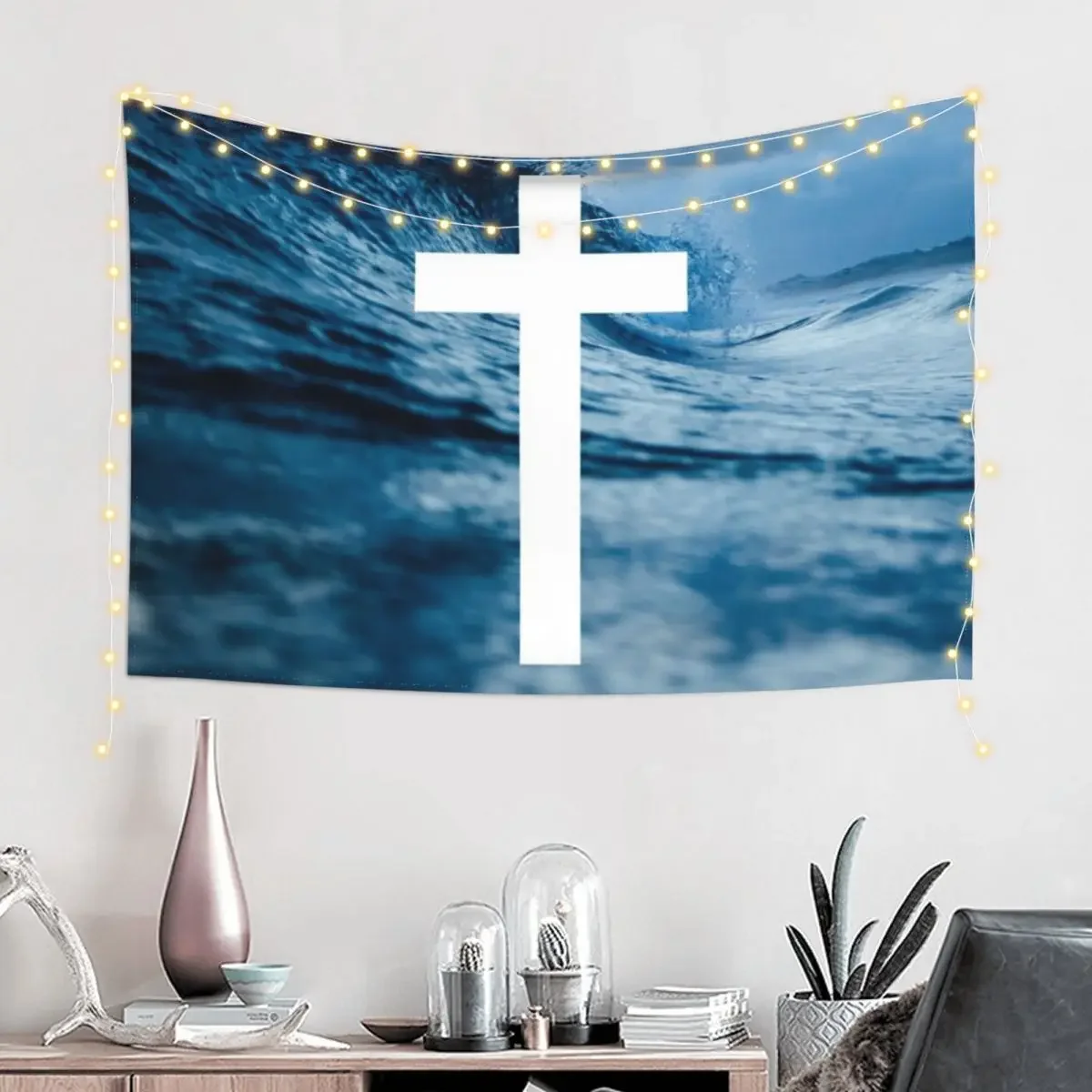 Christian Cross Tapestry Wall Art Decoration For Rooms Wall Decoration Items Tapestry