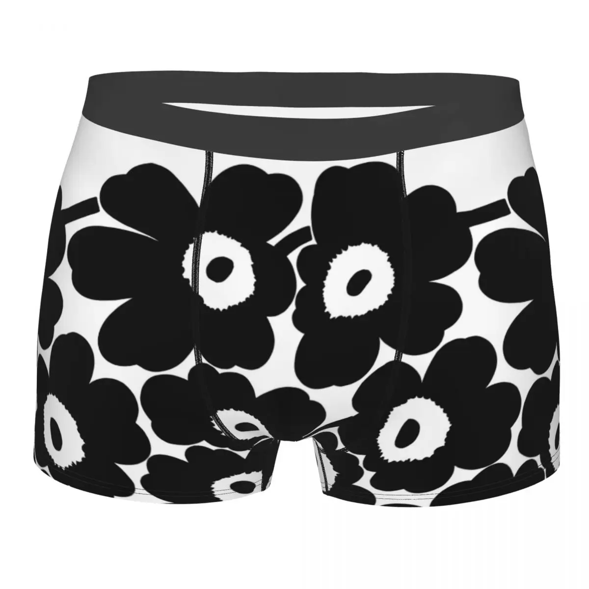 Custom Male Fashion Little Poppy Print Underwear Fashion Modern Style Boxer Briefs Stretch Shorts Panties Underpants